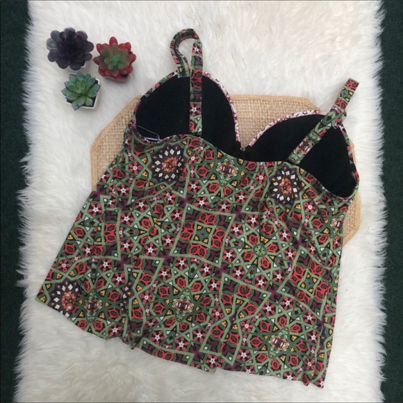 Swimsuits for All Tankini Swim Top Geo Print - Picture 5 of 12